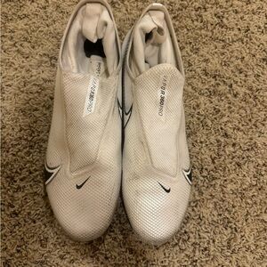 White, men’s cleats, size 11.5, used twice